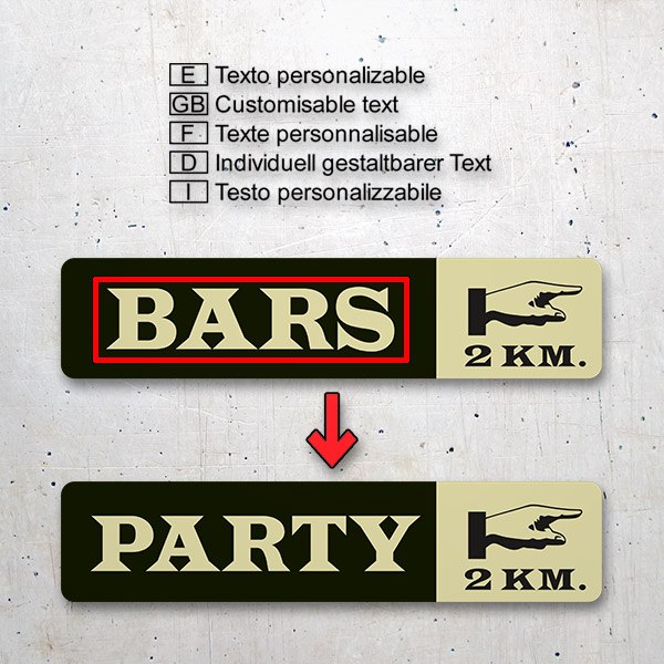 Wandtattoos: Bars 2 km