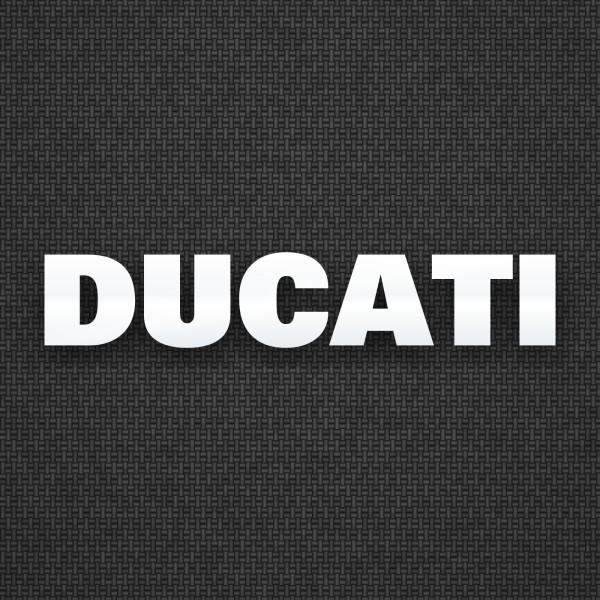 Aufkleber: Ducati Schriftzug gerade