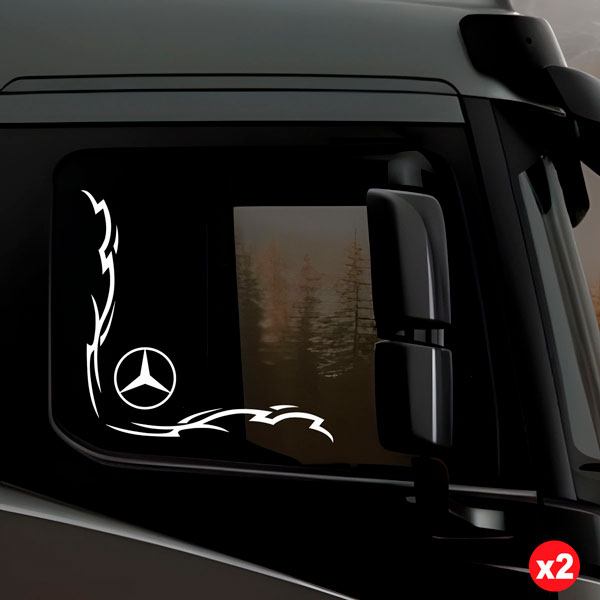 Aufkleber: Mercedes-Schild Stammesgebiet für Lkw