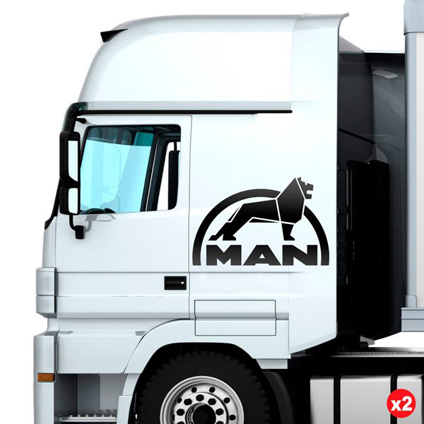 Aufkleber: MAN-Löwe-Logo für Lkw