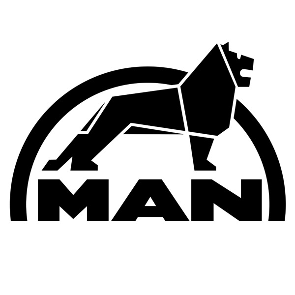 Aufkleber: MAN-Löwe-Logo für Lkw