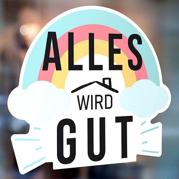 Wandtattoos: Regenbogen Alles wird gut