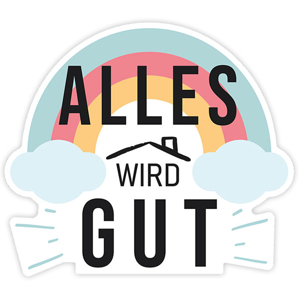 Wandtattoos: Regenbogen Alles wird gut