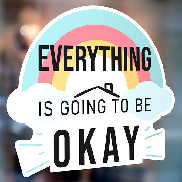 Wandtattoos: Regenbogen Everything is going to be okay