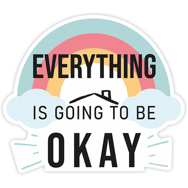 Wandtattoos: Regenbogen Everything is going to be okay