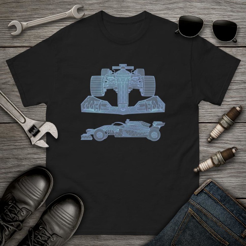 T-shirts: Formel-1-Auto 3D-Entwurf T-Shirt