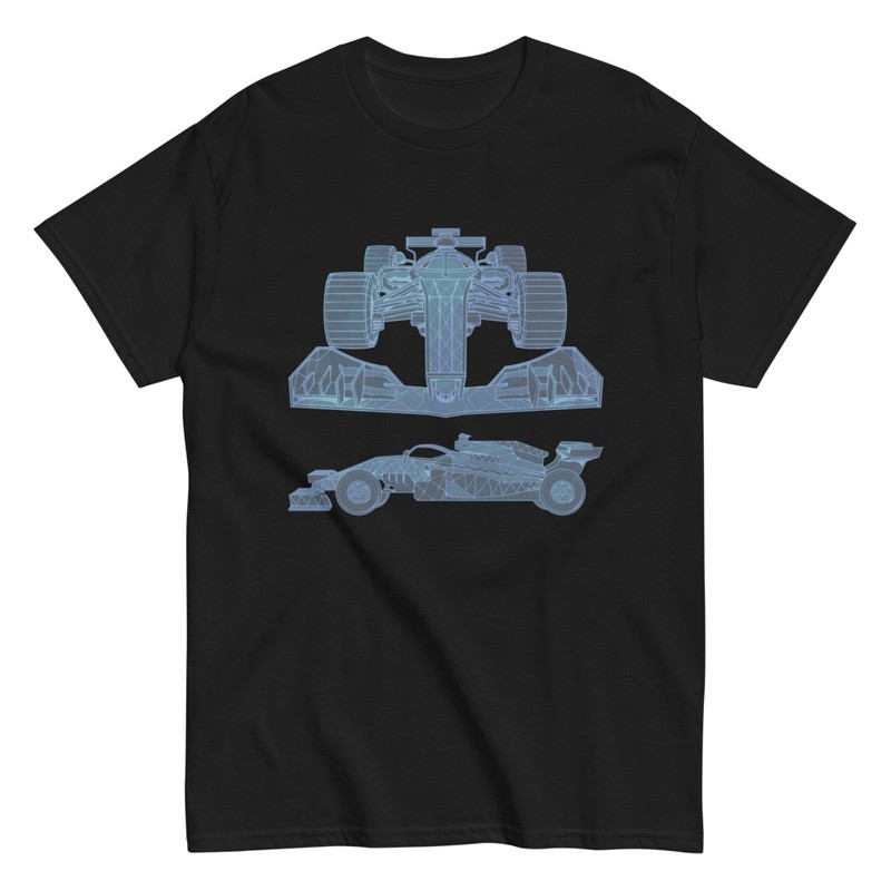 T-shirts: Formel-1-Auto 3D-Entwurf T-Shirt