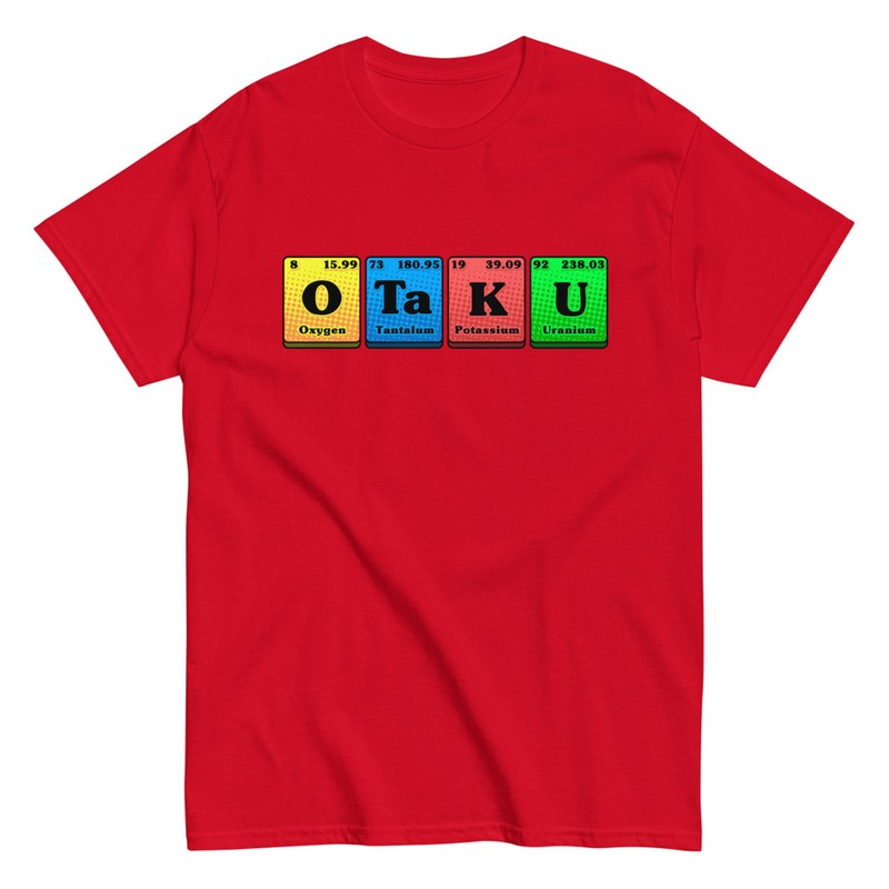 T-shirts: Otaku T-Shirt mit Periodensystem-Symbolen