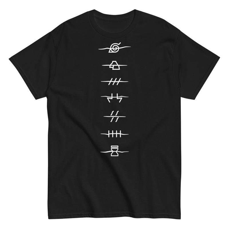 T-shirts: Naruto Symbole T-Shirt für Anime-Fans