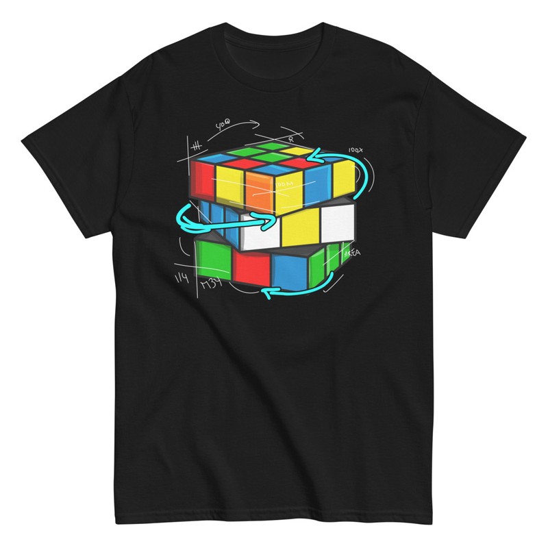 T-shirts: Rubik-Würfel Mathematische Drehungen