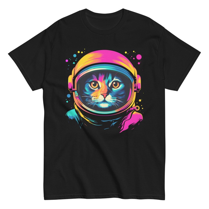 T-shirts: T-Shirt psychedelische Astronautenkatze