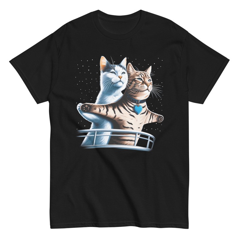 T-shirts: T-Shirt Katzenparodie in Titanic