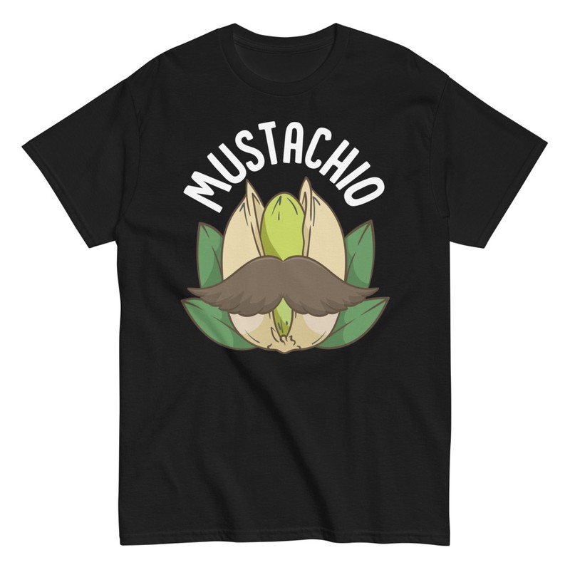 T-shirts: T-Shirt mit lustigem Mustachio Pistazie