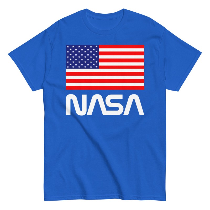 T-shirts: NASA T-Shirt mit US-Flagge