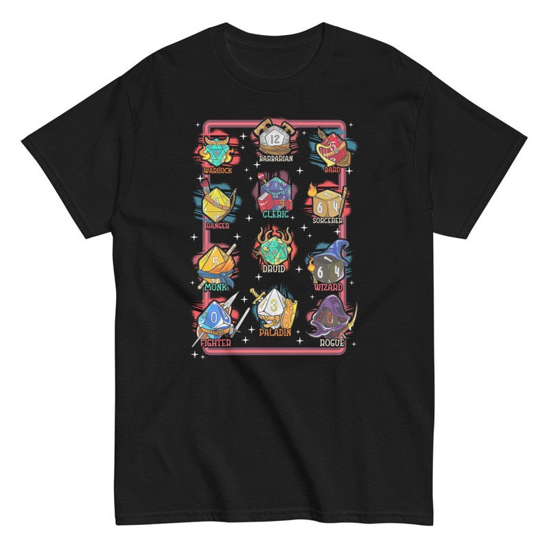 T-shirts: RPG Rollen Geek Gamer