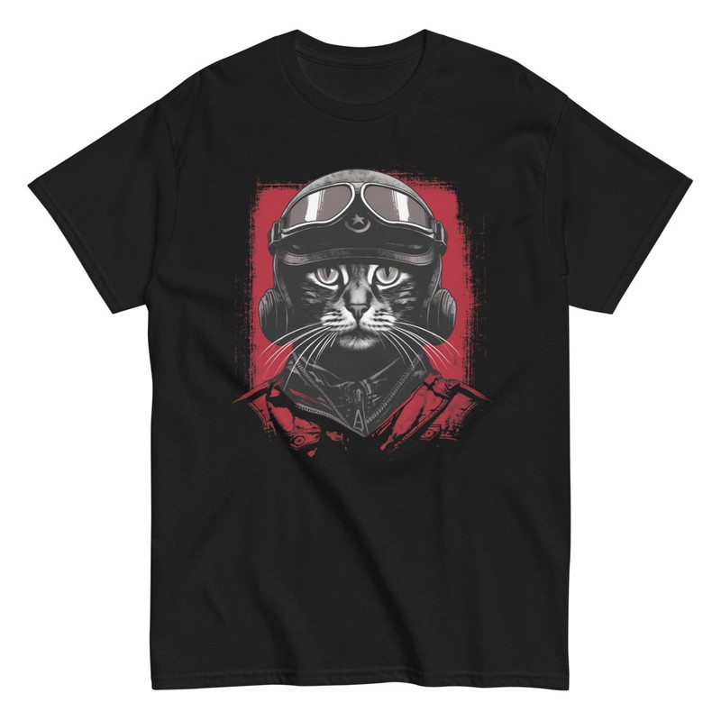 T-shirts: Aviator Katze Nerd