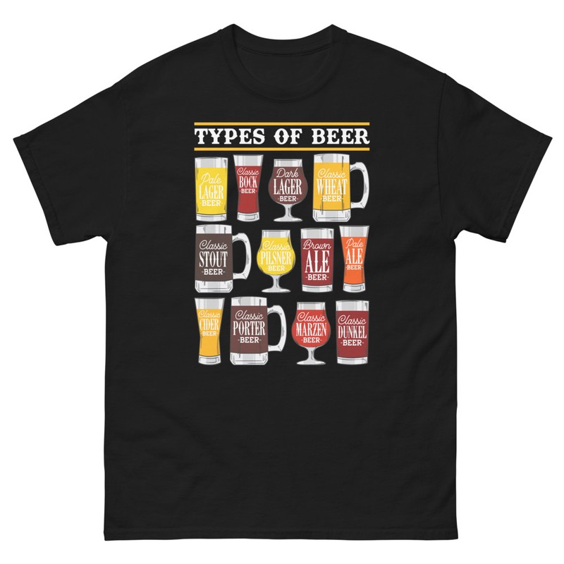 T-shirts: Bier Arten Grafik T-Shirt