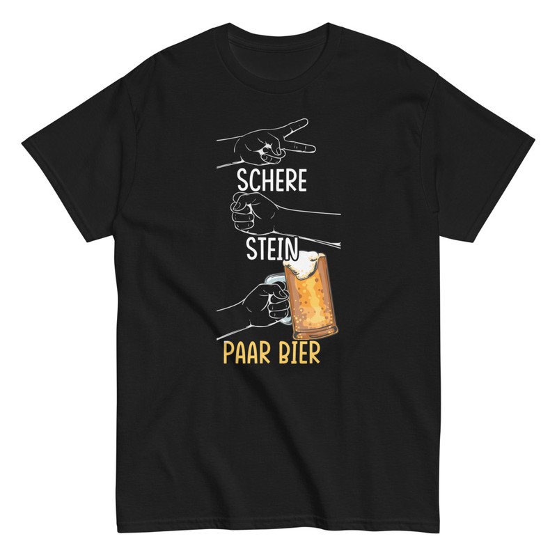 T-shirts: Schere Stein Paar Bier T-Shirt
