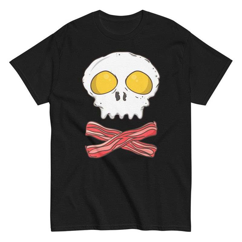 T-shirts: Piraten-Schädel Eier und Speck