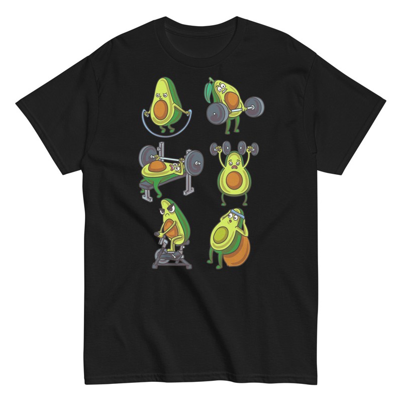 T-shirts: Lustige Avocado Fitness Routine