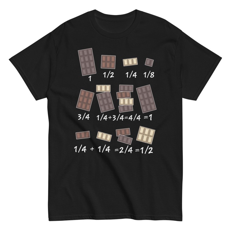 T-shirts: Mathematische Schokoladenbrüche