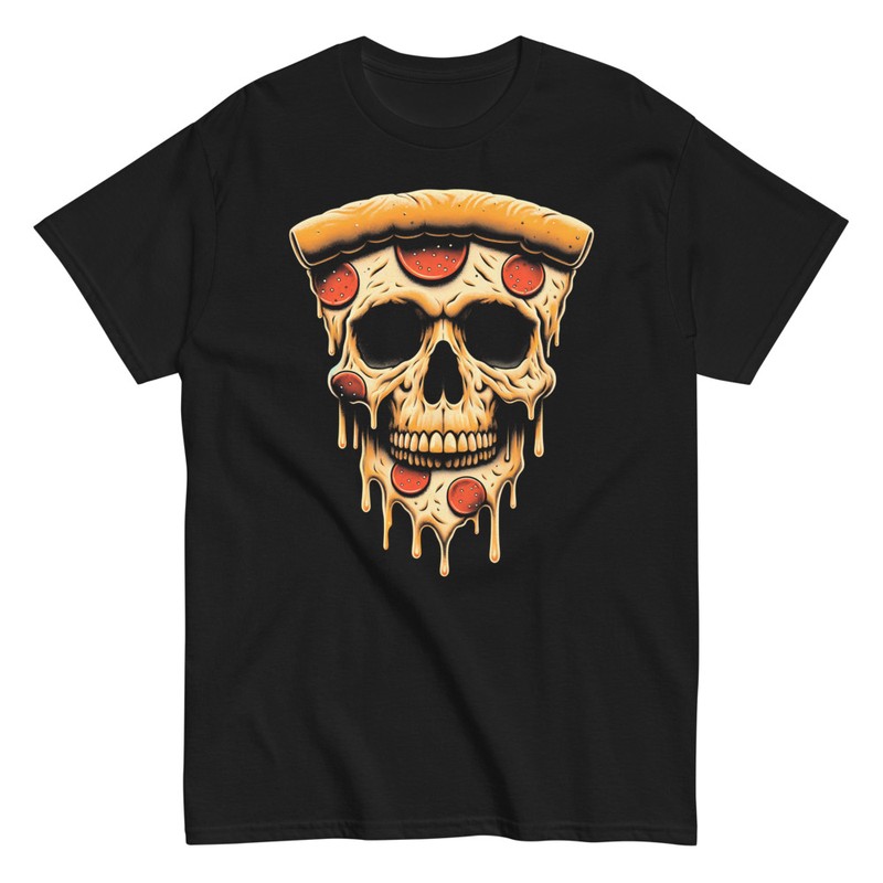 T-shirts: Pizza Schädel