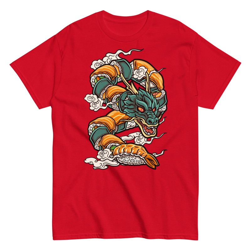 T-shirts: Drachen Sushi Japanische Kunst