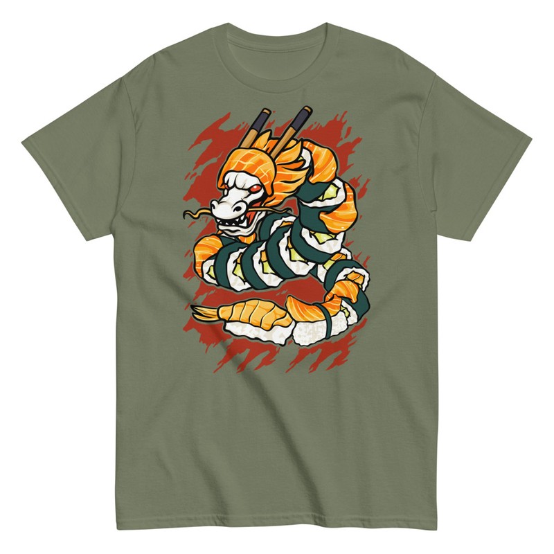 T-shirts: Sushi Drache Lachs Oriental