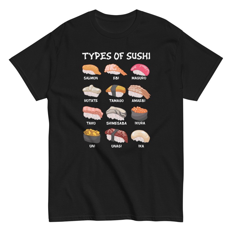 T-shirts: Sushi Arten T-shirt
