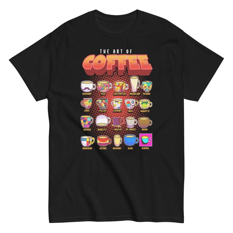 T-shirts: Kaffee T-Shirt Inspiriert von Berühmten Malern