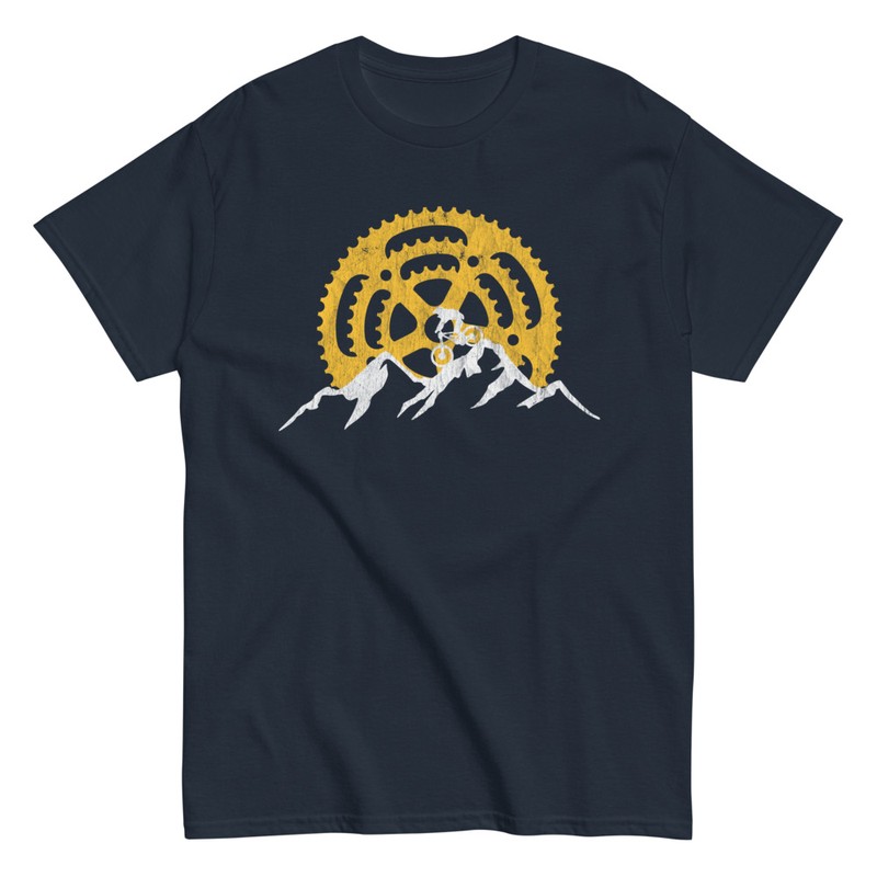 T-shirts: Mountainbike mit Zahnrädern