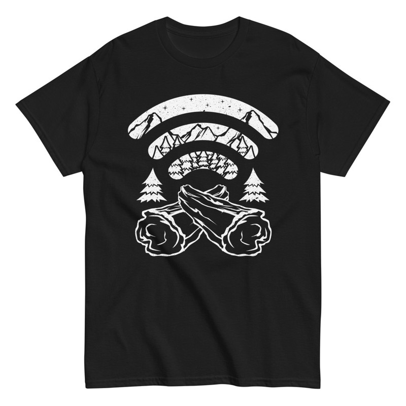 T-shirts: Camping in den Bergen Ohne Wifi