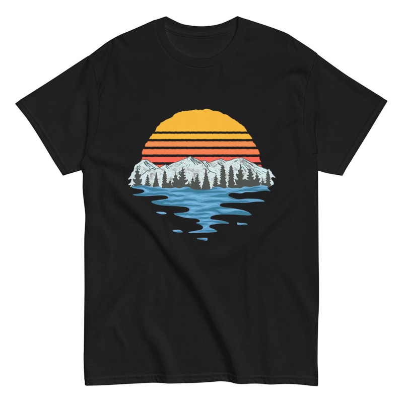 T-shirts: Sonnenuntergang über dem Bergsee