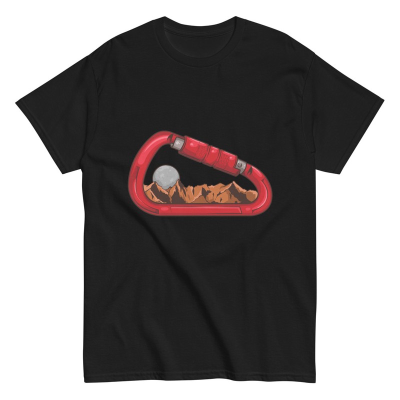 T-shirts: Berg-T-Shirt Karabiner und Vollmond