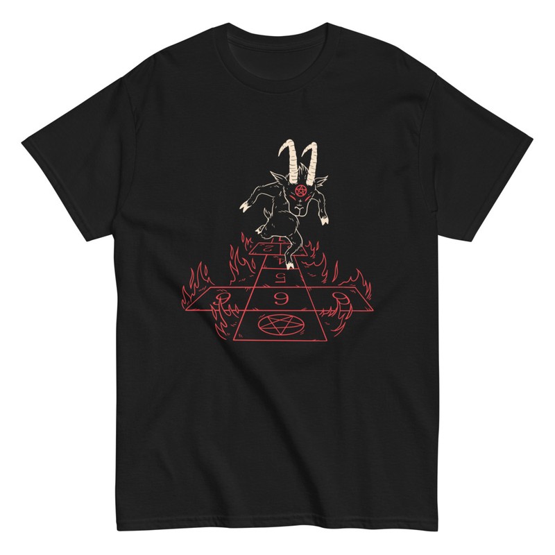 T-shirts: Dämonen-Ziege Höllen-Hüpfspiel Halloween