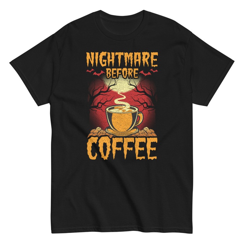 T-shirts: Horrorszene Nightmare Before Coffee