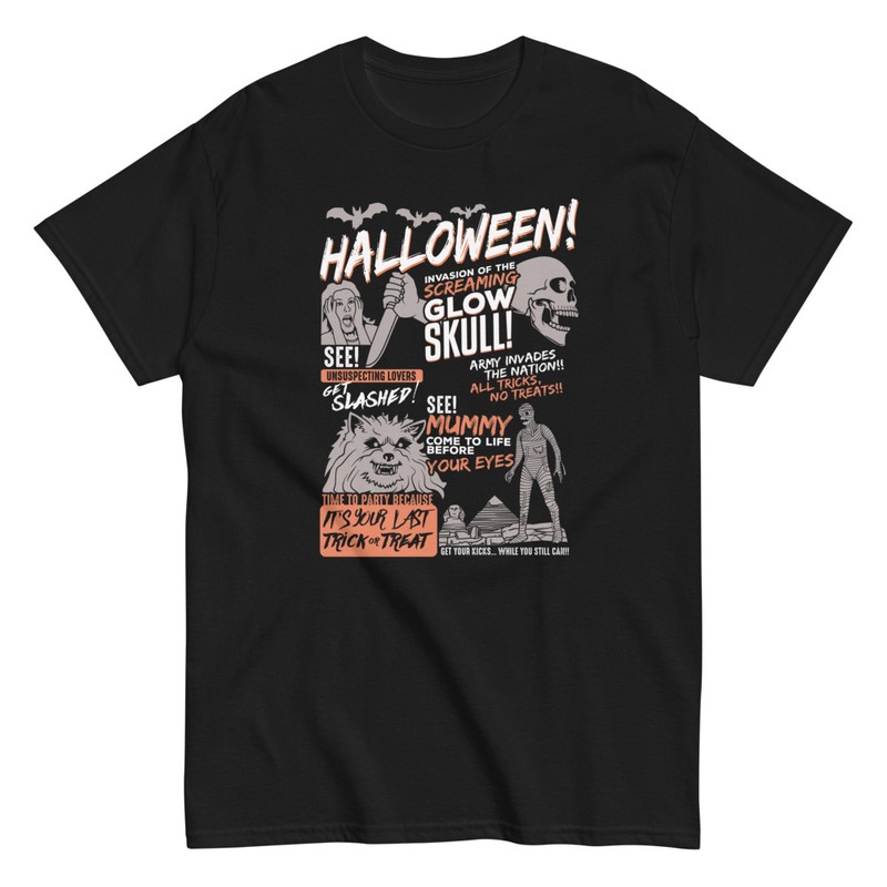 T-shirts: Halloween Retro Horrorfilm Comic