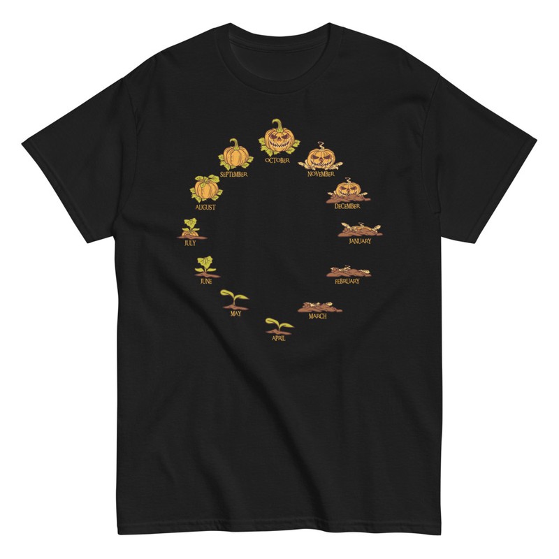 T-shirts: Lebenszyklus eines Halloween-Kürbisses