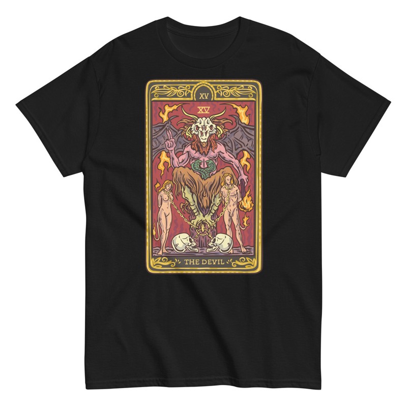 T-shirts: T-Shirt Tarot Der Teufel