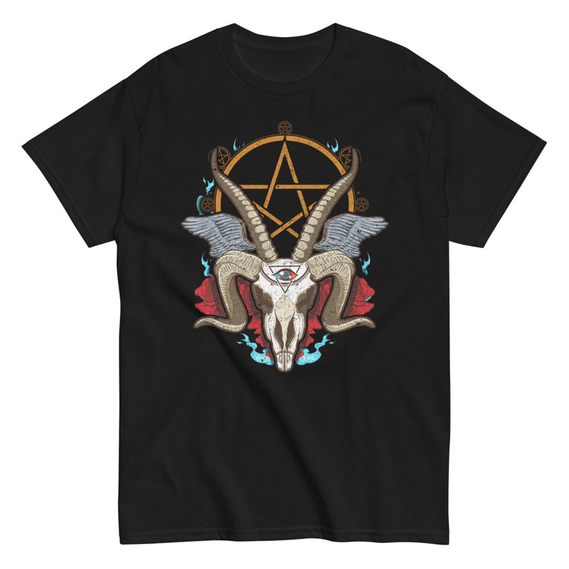 T-shirts: Mystische Baphomet-Ziege mit Pentagramm