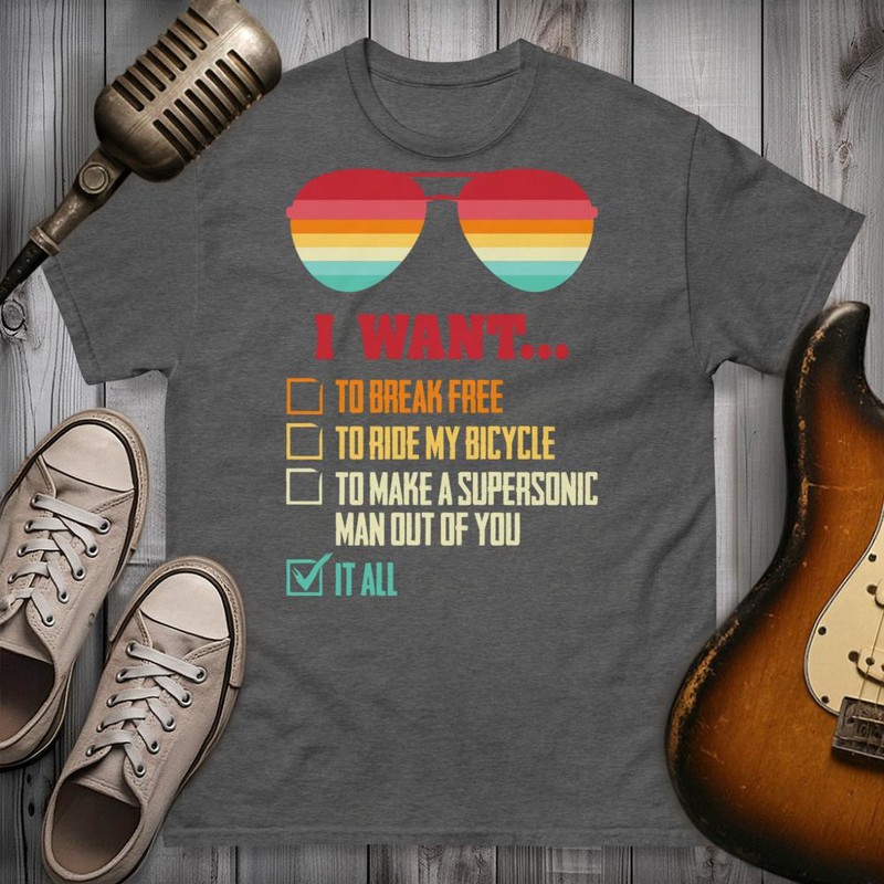T-shirts: Rock T-Shirt Queen Songs 'I Want...'