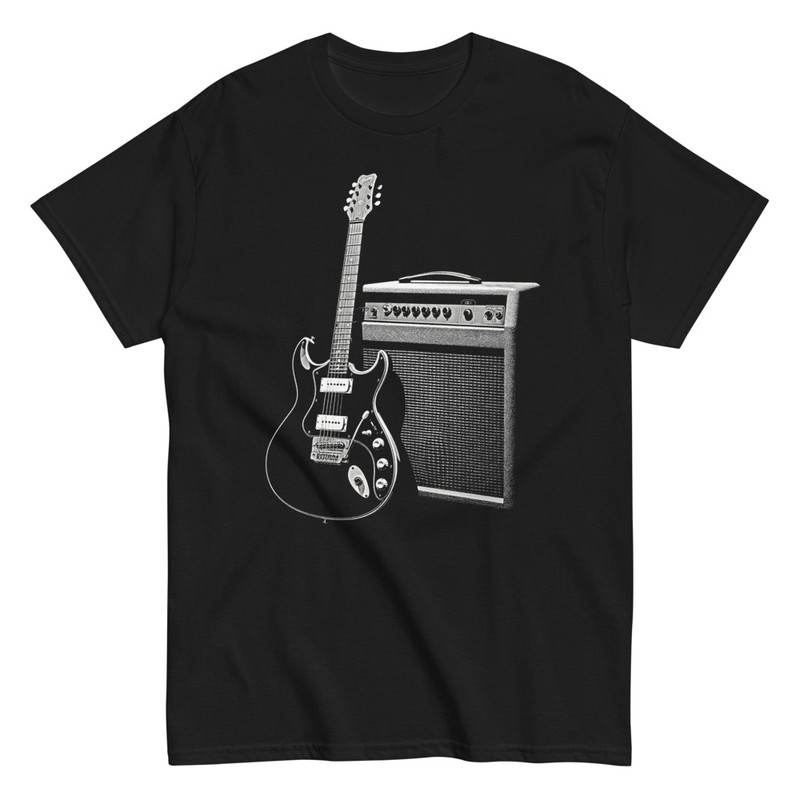 T-shirts: Rock E-Gitarre und Verstärker