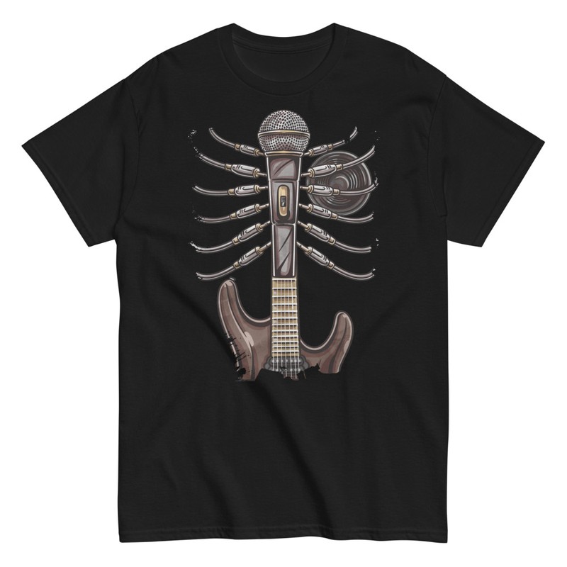T-shirts: E-Gitarre und Mikrofon Rock