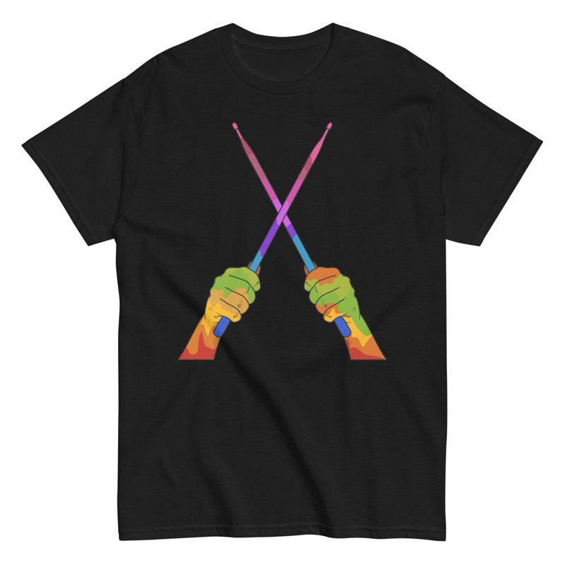 T-shirts: Kreativer Schlagzeuger Hände und Drumsticks