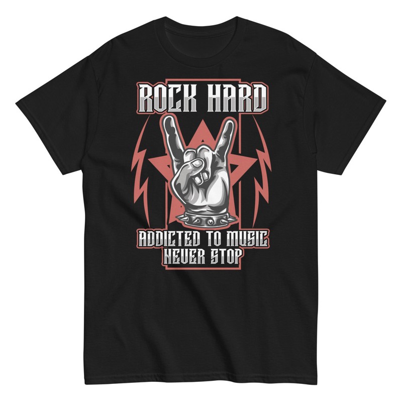T-shirts: Hard Rock Musik Süchtig