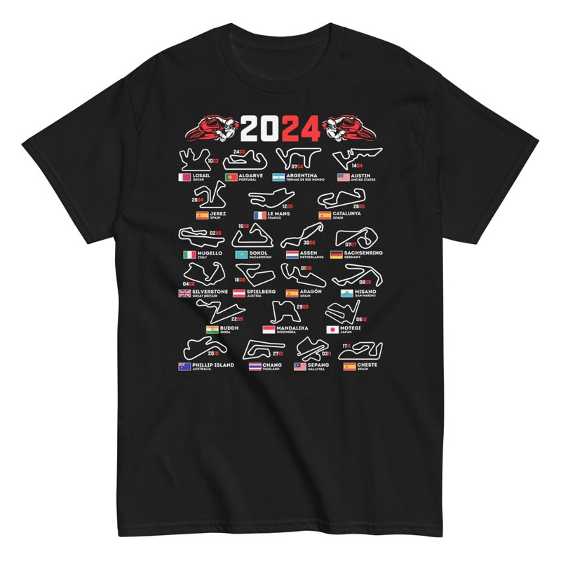 T-shirts: MotoGP Strecken Kalender 2024