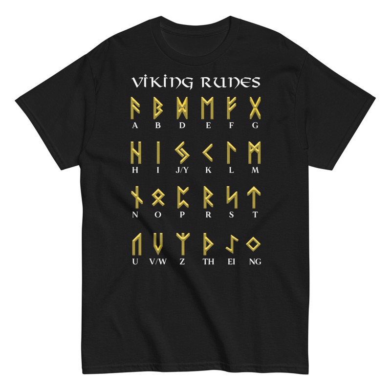 T-shirts: Wikinger Runen Alphabet