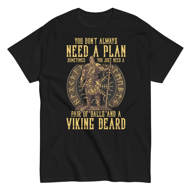 T-shirts: Wikingerbart und Lustige Runen