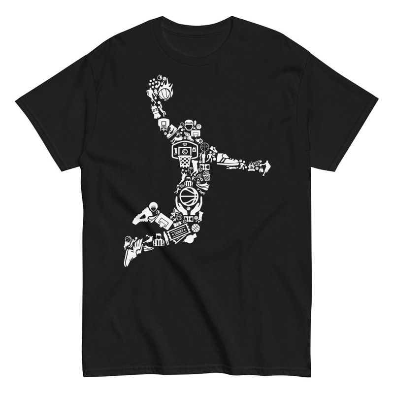 T-shirts: Spieler-Silhouette mit Symbolen