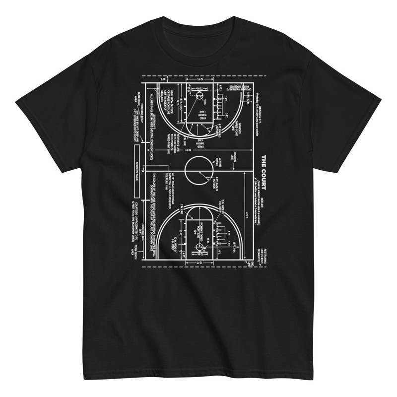 T-shirts: Basketballplatz Plan T-Shirt
